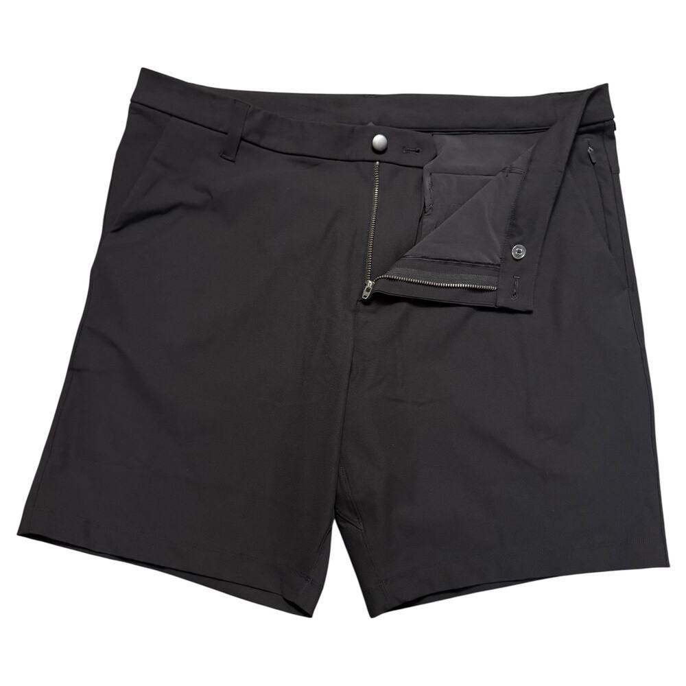 Lululemon Commission Shorts Slim Warpstreme 9" Inseam Black Athleisure Size 38 - Picture 3 of 11